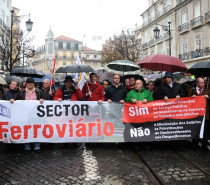 Manifestação Historica de Ferroviarios no dia 17 de Janeiro